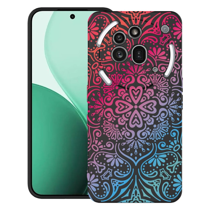 BestCase® Husa TPU Ultra Slim Compatibil cu Nothing Phone (3a) Pro, cu Design Mandala Color, 3119624 B 72