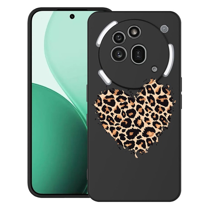 BestCase® Ултра тънък TPU калъф, съвместим с Nothing Phone (3a) Pro, с дизайн Leopard Heart, 3119624 B 761