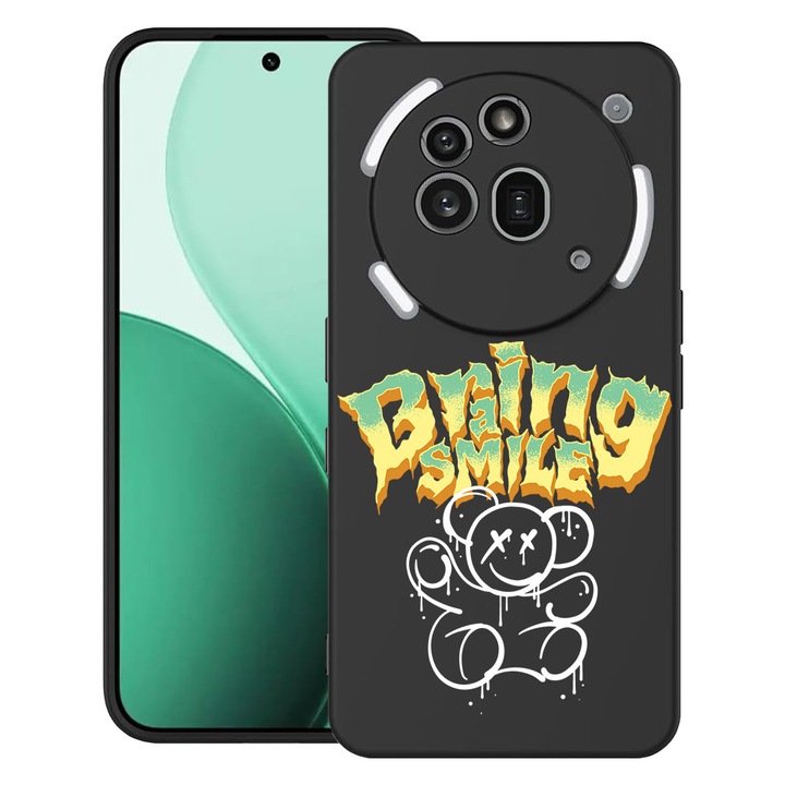 BestCase® Ултра тънък TPU калъф, съвместим с Nothing Phone (3a) Pro, с дизайн на усмихнато мече, 3119624 B 1557