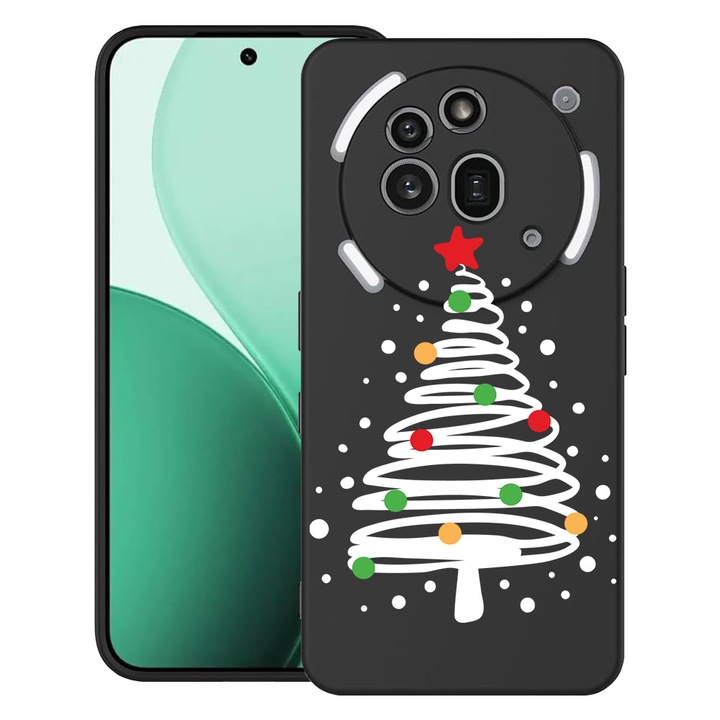 BestCase® Ултра тънък TPU калъф, съвместим с Nothing Phone (3a) Pro, с дизайн „Коледно дърво“, 3119624 B 1608