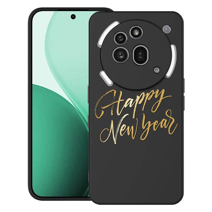 BestCase® Ултра тънък TPU калъф, съвместим с Nothing Phone (3a) Pro, с дизайн „Честита Нова година“, 3119624 B 1825