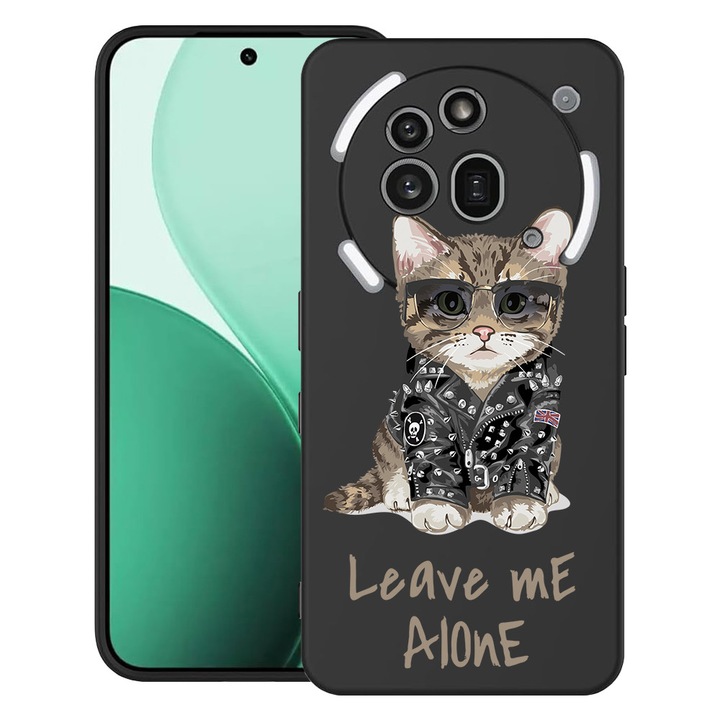 BestCase® Husa TPU Ultra Slim Compatibil cu Nothing Phone (3a) Pro, cu Design Leave Me Alone Cat, 3119624 B 1796