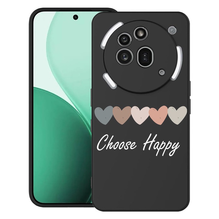 BestCase® Husa TPU Ultra Slim Compatibil cu Nothing Phone (3a) Pro, cu Design Choose Happy, 3119624 B 1854
