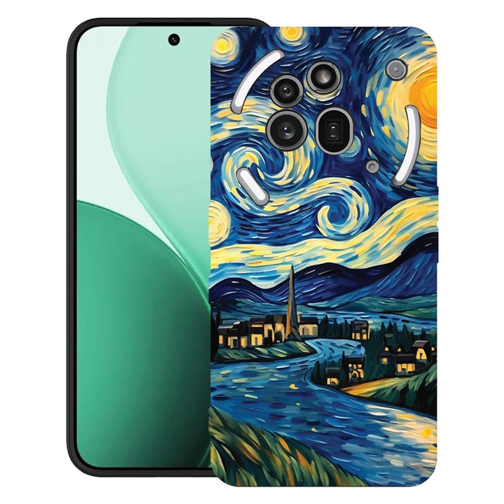 BestCase® Ултра тънък TPU калъф, съвместим с Nothing Phone (3a) Pro, с дизайн „Звездна нощ“, 3119624 B 1270