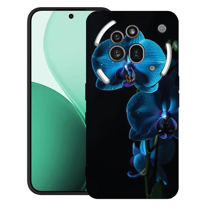 BestCase® Ултра тънък TPU калъф, съвместим с Nothing Phone (3a) Pro, с дизайн „Синя орхидея“, 3119624 B 1403