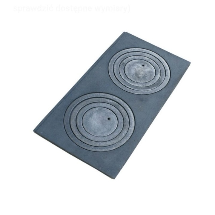 Placa de gatit din fonta 2 orificii 68x32cm, UN