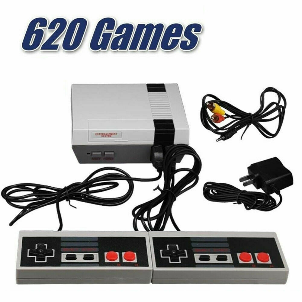Consola jocuri retro, 620 jocuri, 2 controllere, negru, portabil