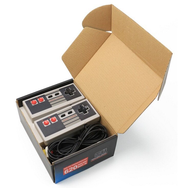 Consola jocuri retro, 620 jocuri, 2 controllere, negru, portabil