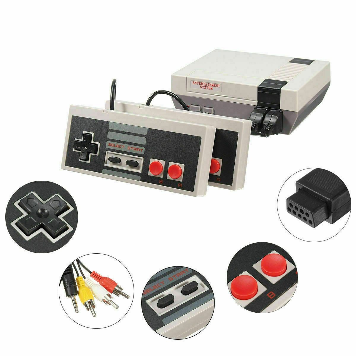 Consola jocuri retro, 620 jocuri, 2 controllere, negru, portabil