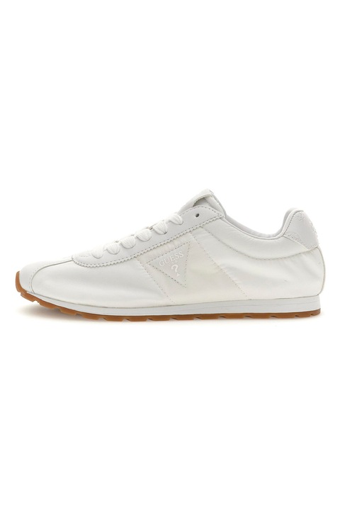 GUESS, Textilsneaker műbőr betétekkel, Fehér