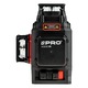 Laser de masurare PRO, model AQ3DR, 3 planuri 360°, rosu, 20m