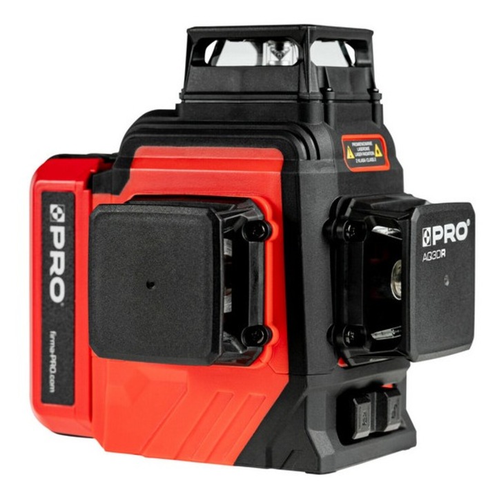 Laser de masurare PRO, model AQ3DR, 3 planuri 360°, rosu, 20m