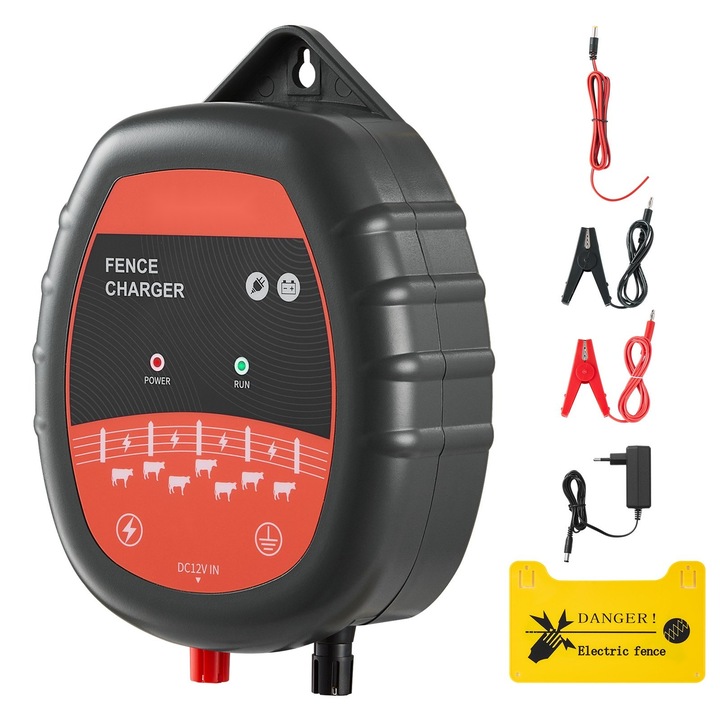 Generator impulsuri gard electric, 1J, 10kV, raza 1-3 km, indicator LED, 135x200x55mm