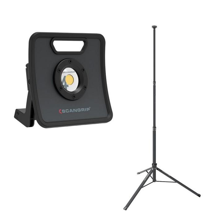 Proiector LED UN NOVA 6K, 6000 lumeni, rezistent la apa, cu stativ TRIPOD 3M