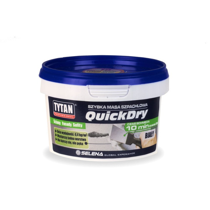 Masa de spaclu Tytan Quickdry 250ml, superligata, alba, pentru pereti si tavane