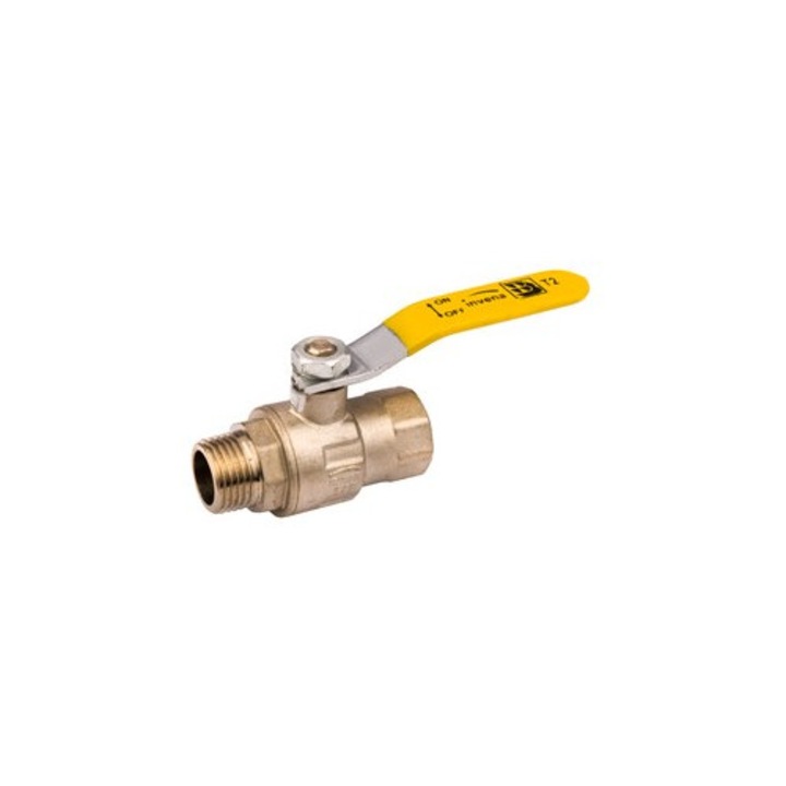 Газов кран 1/2'', UN, 60C, 0,5 Mpa