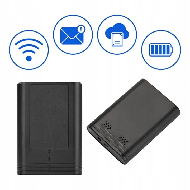 Dictafon EL-AR08, Wi-Fi, microfon incorporat si extern, 113x81x25mm