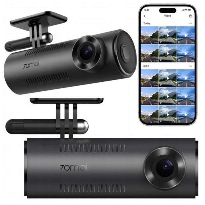 Camera auto 70mai M310, 130°, 256GB, Full HD, WiFi, set complet