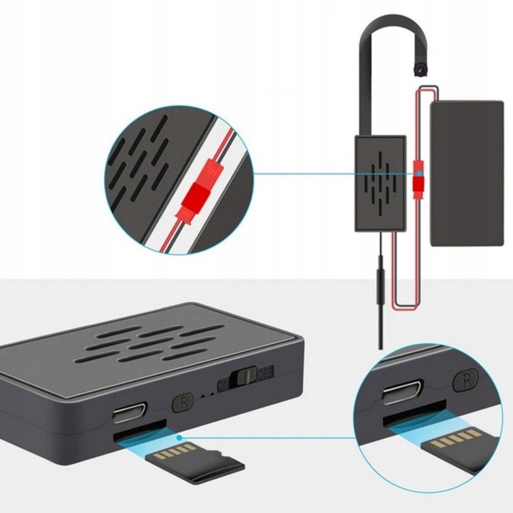 Mini cameră de supraveghere WiFi, detectie miscare, Full HD 1920x1080, unghi larg 80°