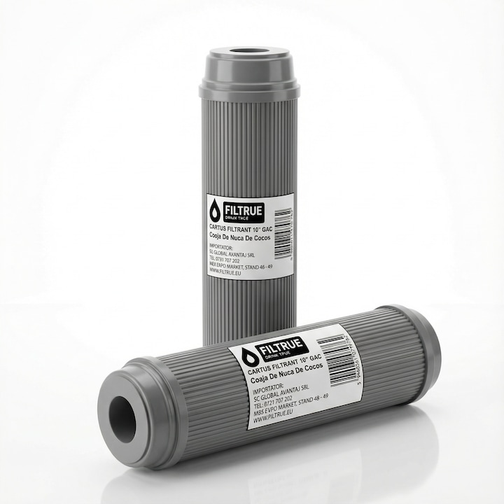 Cartus filtrant GAC 10", FILTRUE, carbon activ din coaja de nuca de cocos, 10"x2.5"