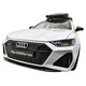 Audi RS6 Avant Quattro fehér modellautó 1/24 hangokkal, fényekkel, nyitható ajtókkal és motorháztetőkkel