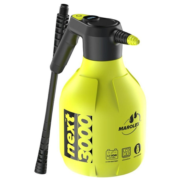 Електрическа пръскачка MAROLEX NEXT, 3L, копие 30см, 2 часа автономност, 0,58кг