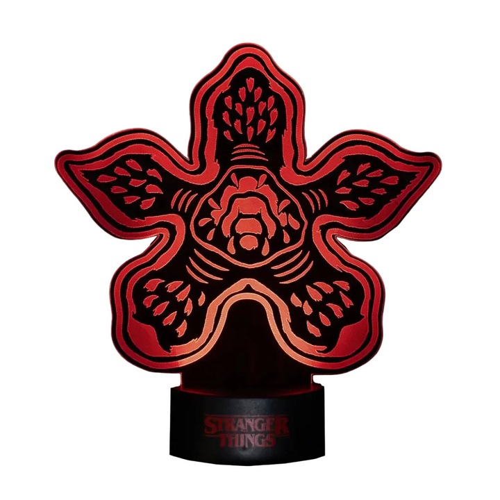 Lampa Laser Etched Stranger Things - Demogorgan