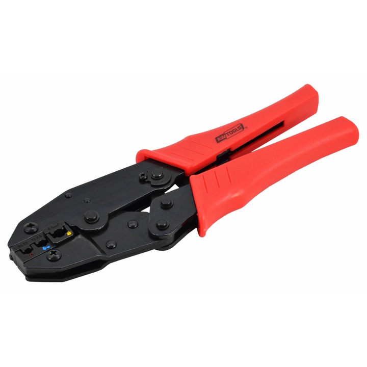 Клещи за кримпване на изолирани съединители Awtools, 220 мм, 0,5-6,0 мм², тегло 550 гр