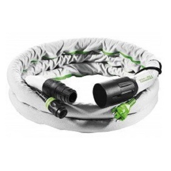 Furtun aspiratie praf cu husa antistatica si cablu alimentare Festool, pentru masina de slefuit electrica FESTOOL HOSE D 27/22 5m-AS-GQ/CT