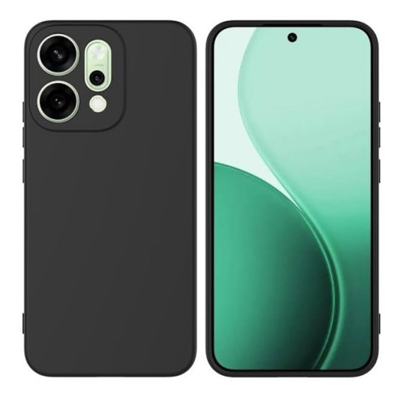 Husa Upzz® Ultra Slim Pentru Oppo Reno14 5G, Silicon Soft Slim, Protectie La Camera, Negru