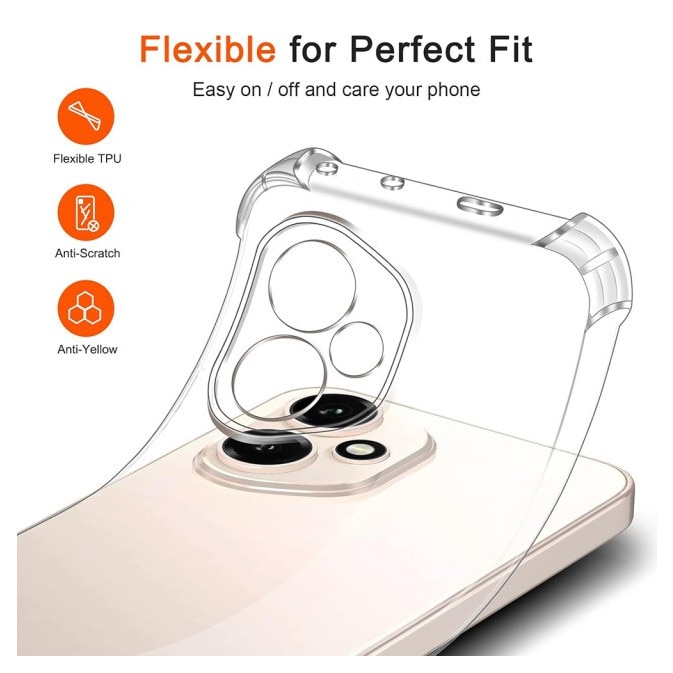 Husa Upzz® Shock Armor Compatibila Cu Oppo Reno14 5G, Protectie Sporita, Design Premium, Silicon, Transparenta