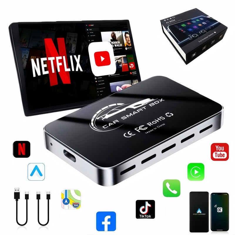 CarPlay Ai Box Android 13.0 Accepta numai masini CarPlay si ecran