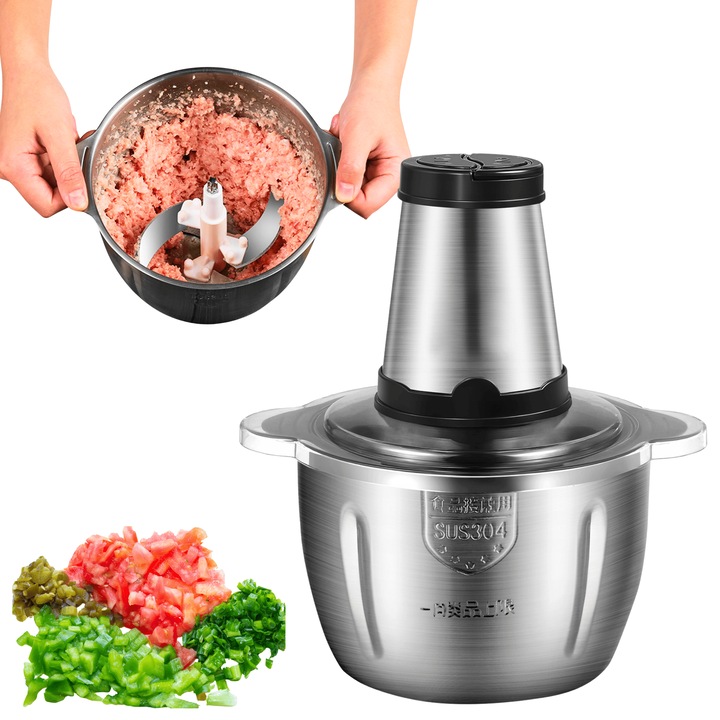 Tocator Electric Multifunctional pentru Legume Fructe Carne Putere 250W