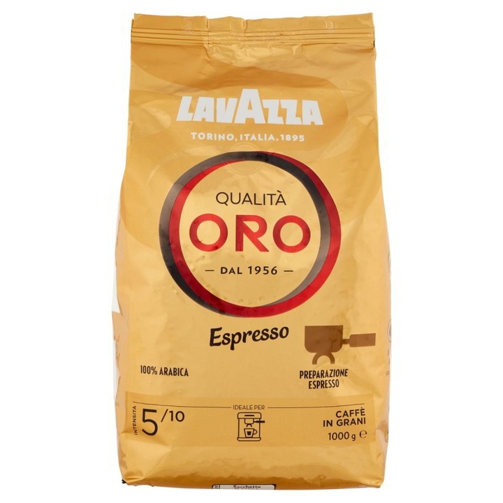 Cafea boabe, Lavazza Qualita Oro, 100% Arabica Espresso, 1 kg