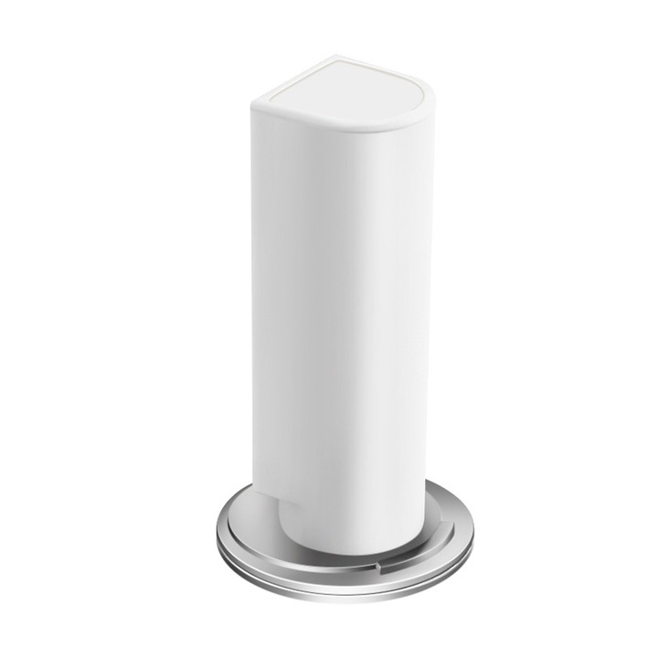 Opritor invizibil magnetic pentru usi, otel inoxidabil, alb, fara gaurire, silentios, anti-coliziune, auto-blocant, rezistent la vant