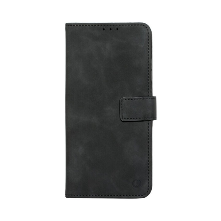 Husa de protectie tip carte CENTO Lima compatibila cu Oppo A5 Pro, Negru, Premium, Piele ecologica, Inchidere magnetica, Protectie Sporita, Anti soc, Anti zgarieturi, Functie de stand