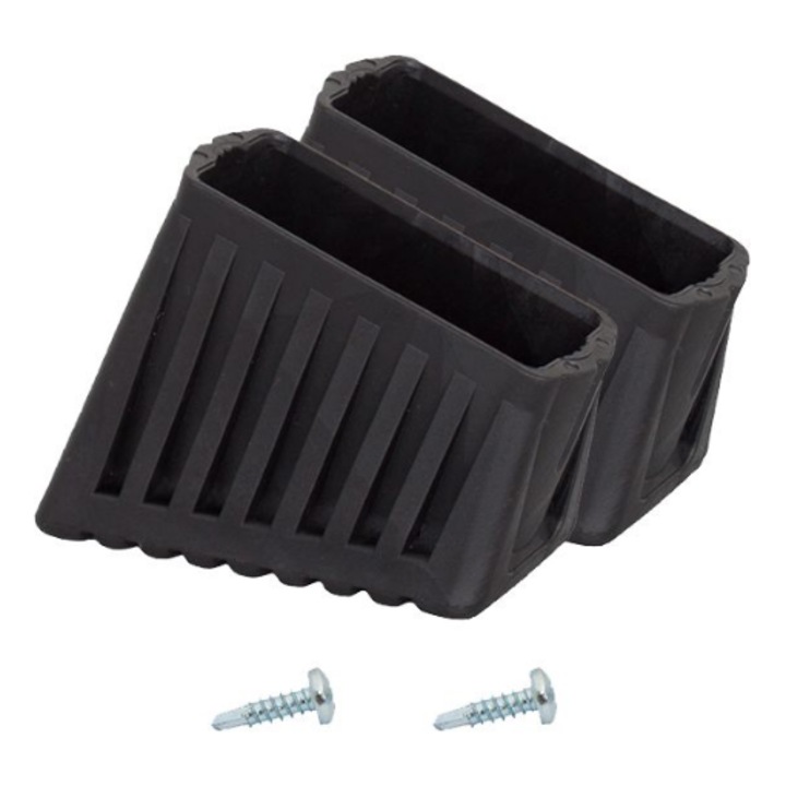 Set 2 dopuri pentru scari de lucru, Krause, set 2 bucati, 50x20mm, aluminiu, antiderapante
