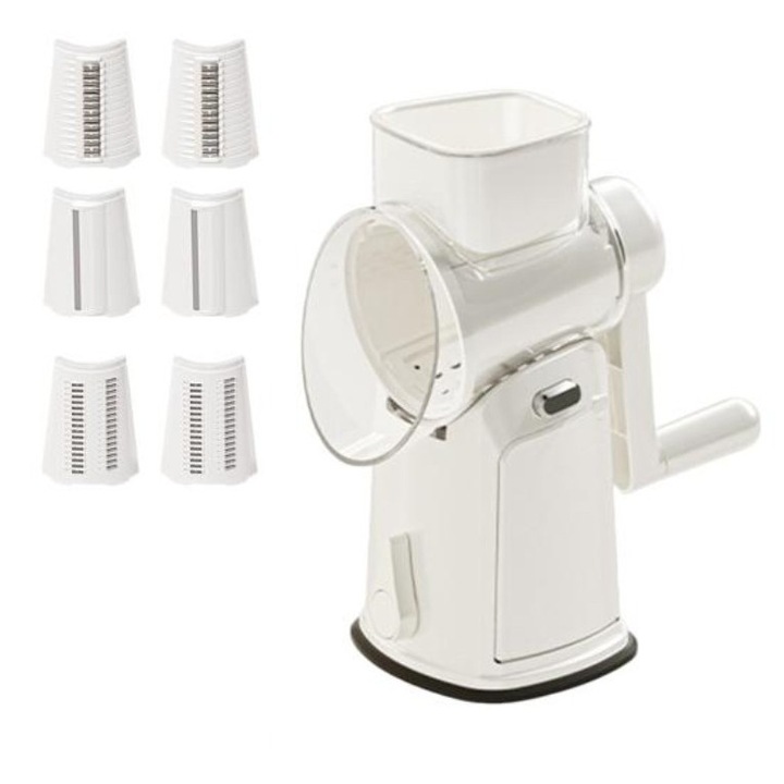 Razatoare Manuala Rotativa, Flippy, 6 Lame Interschimbabile, Anti-Stropire, Alb, 27x13x13cm