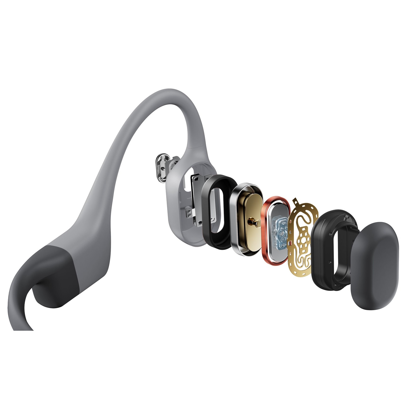 Casti Wireless Shokz OpenSwim Pro, gri, 32GB, rezistente la apa