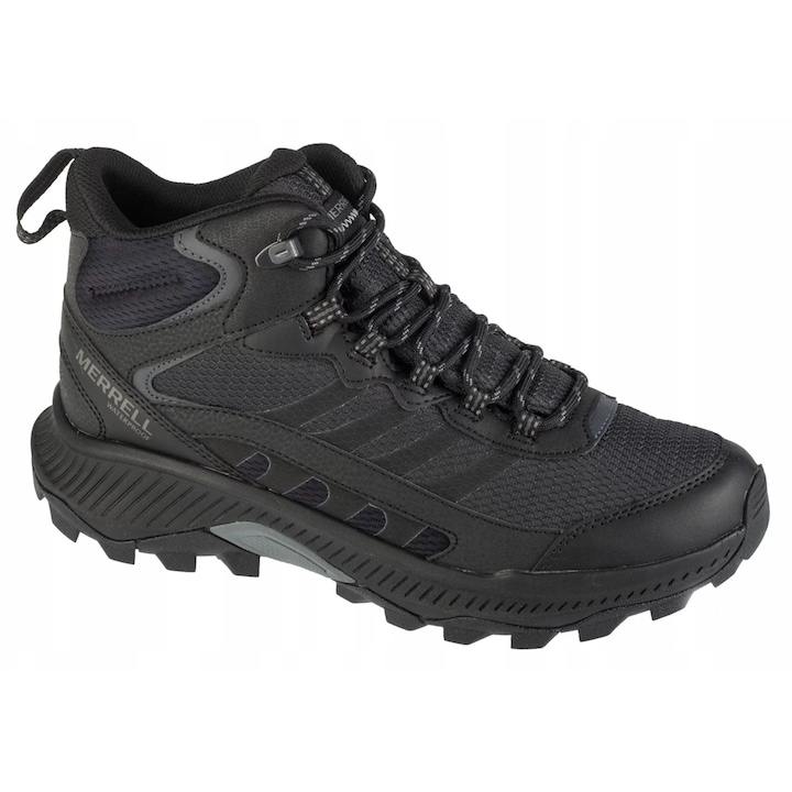 Férfi sportcipő MERRELL SPEED STRIKE 2 MID WP, vízálló, fekete, szintetikus és textil anyag