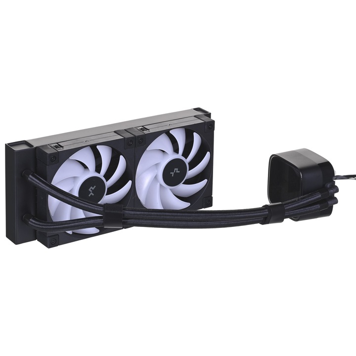 Racire apa DeepCool LD240, 240mm, 2 ventilatoare, iluminare ARGB, negru