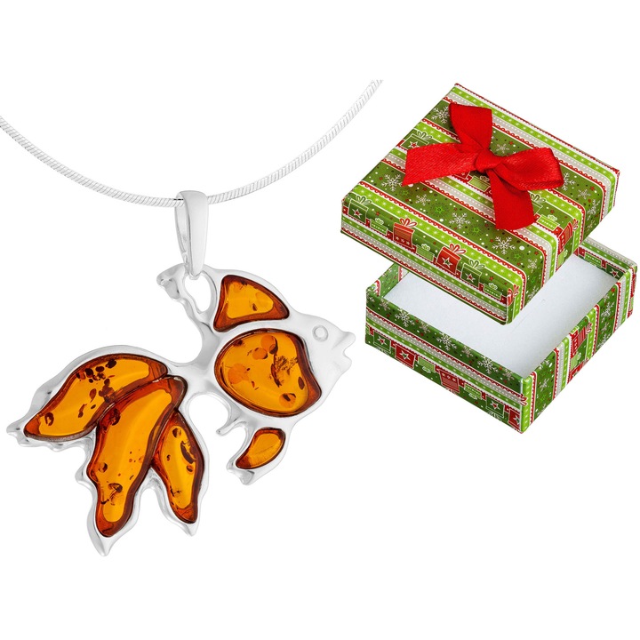 Colier dama, Siju, argint, 45 cm, argintiu, set cu cutie cadou