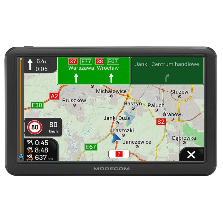 Navigáció GPS, MODECOM, FREEWAY CX 7.4, 7 hüvelykes, 16 GB, Bluetooth, fekete
