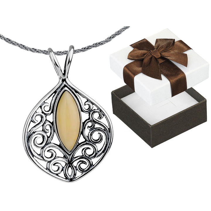 Colier Siju din Argint 50cm, Set cu Cutie de Cadou