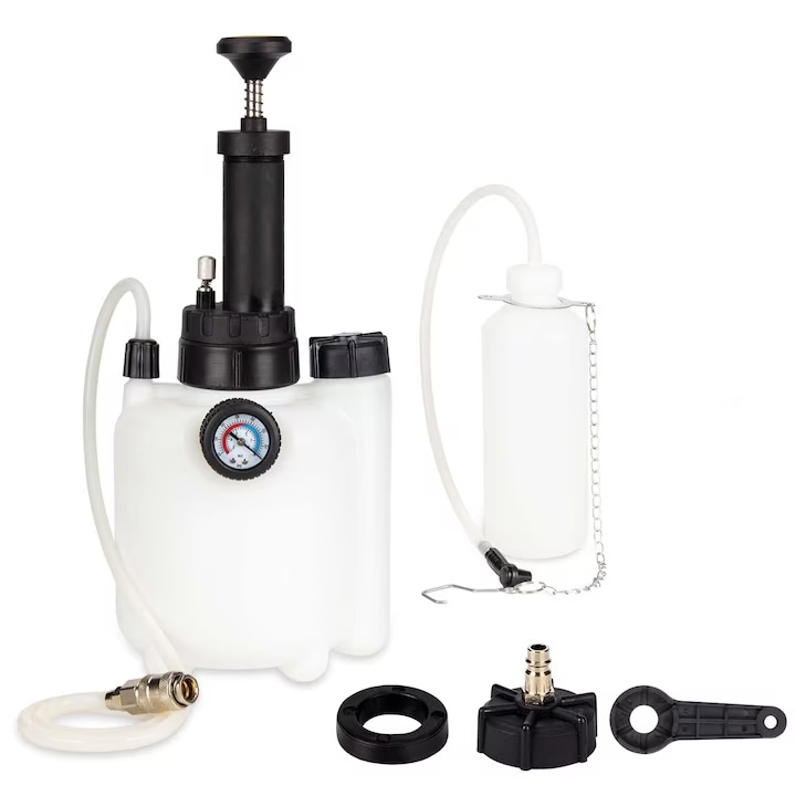 Kit de vidanjare frane OVERTANG, 3L, 2 adaptoare cilindru, 1L recipient ulei uzat