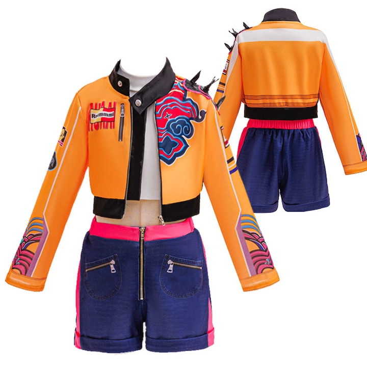 Costum copii K-POP, outfit vanatoare de vrajitoare, portocalie, 140cm