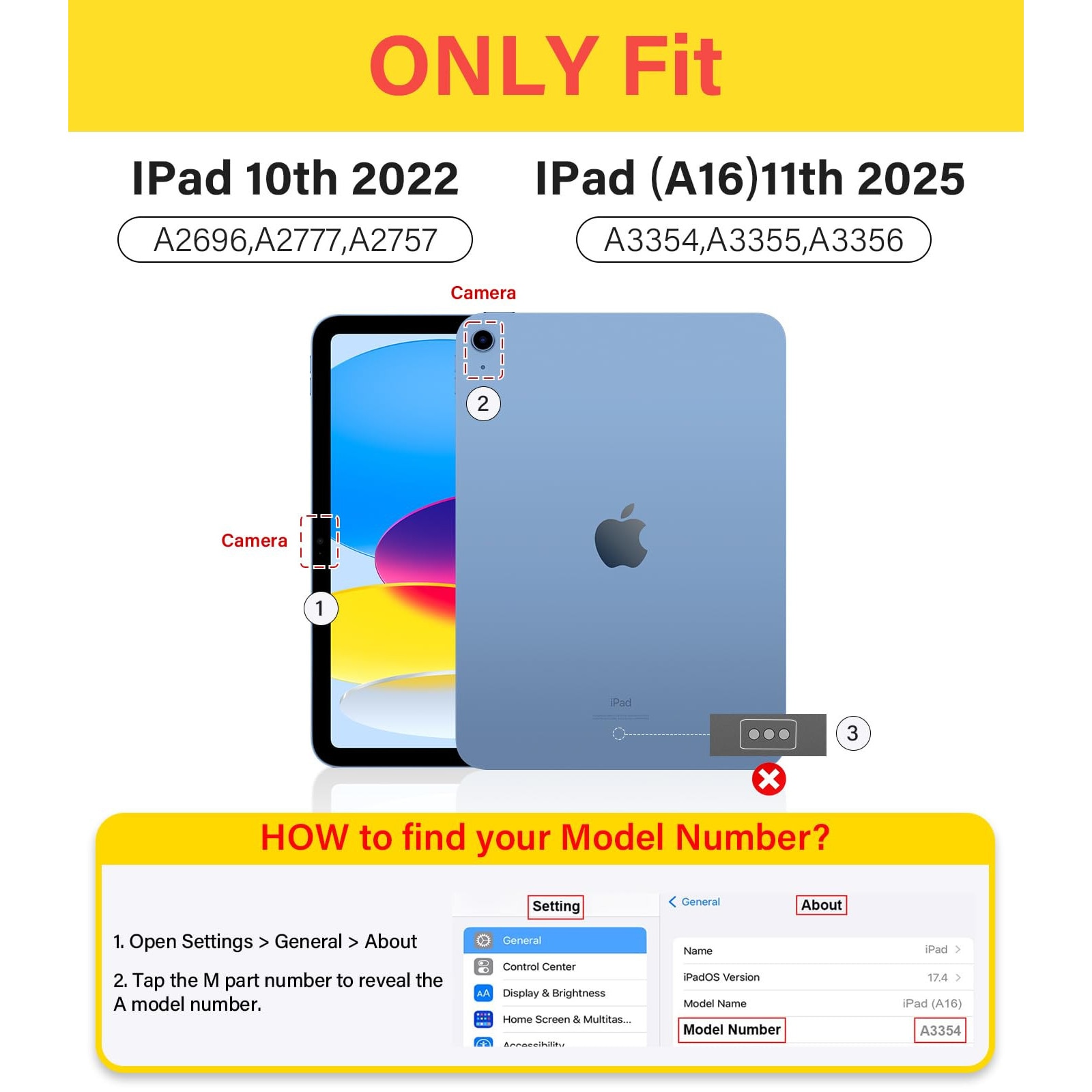 Husa pentru iPad 11" A16 (2025)/iPad 10.9" (2022), Gen cu 8+ unghiuri de vizualizare, functie de repaus/activare automata, carcasa rigida complet transparenta, suport solid pliabil in Y - neagra