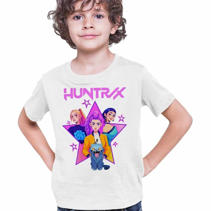 Tricou Copii Baieti Huntrix Legends Kpop, Fehér