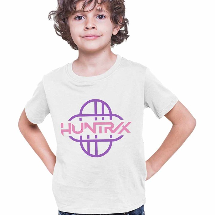 Tricou Copii Baieti Huntrix Kpop Logo, Fehér