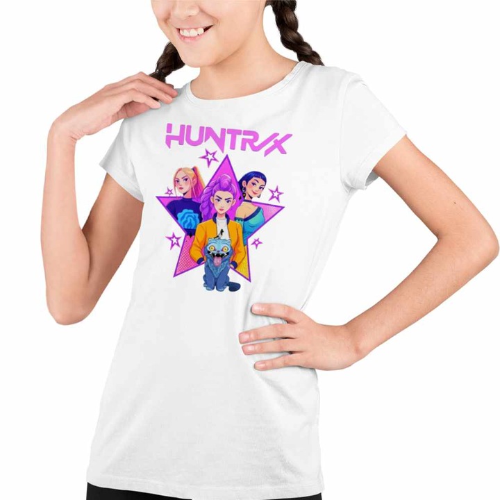 Tricou Copii Fete Huntrix Legends Kpop, Fehér